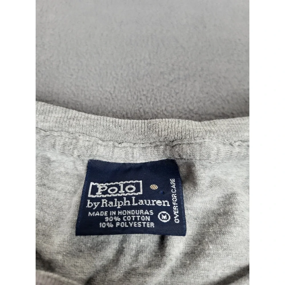 Vintage Polo Ralph Lauren Shirt Mens Medium Gray Lightweight Outdoor‎ Yard Work